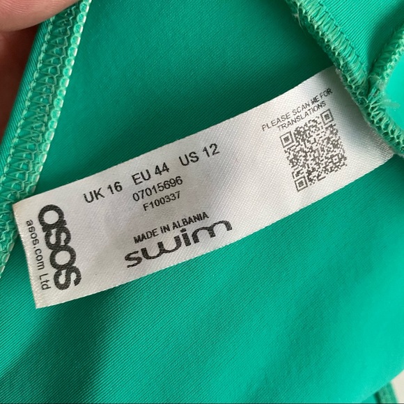 ASOS neoprene bandeau strap bikini in bali green, Size 12 🌊 - Picture 8 of 9